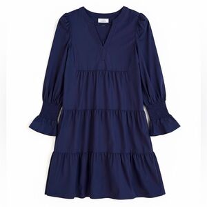 Pomander Place Kenzo Tiered Mini Dress Navy Size XXL